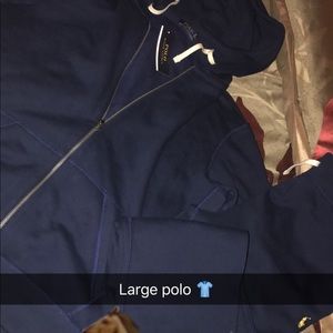 Men’s polo navy blue sweat suit